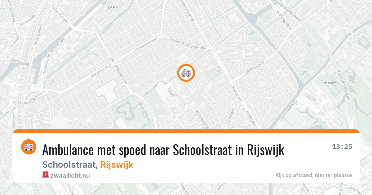 Ambulance met spoed naar Schoolstraat in Rijswijk — 8 jun 2026