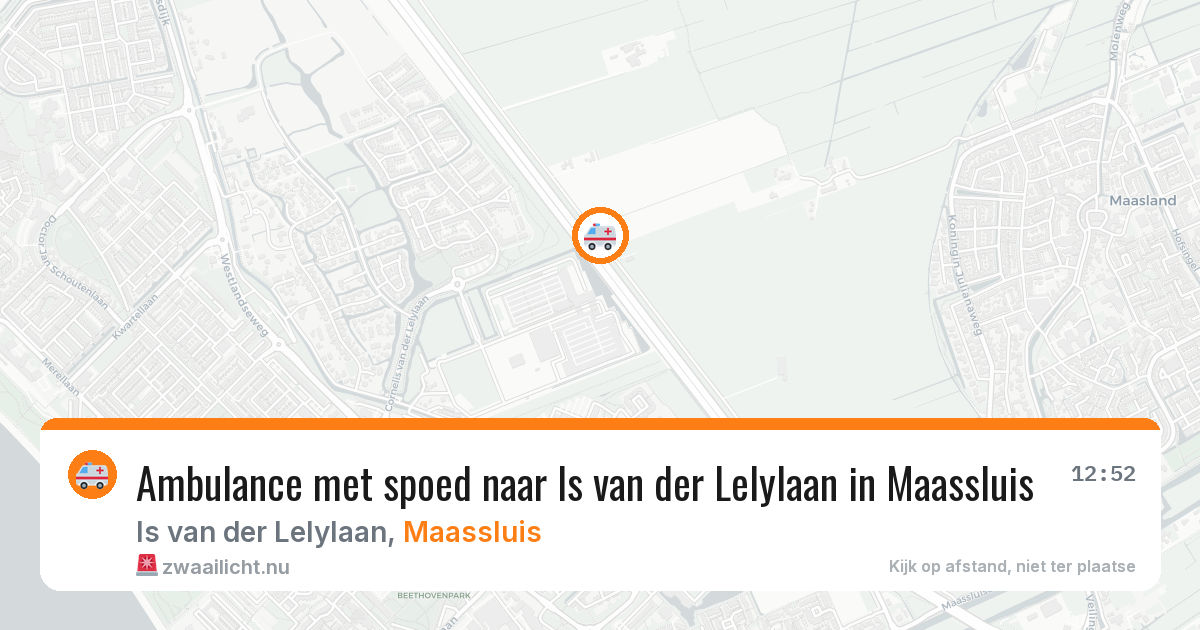 Ambulance met spoed naar Is van der Lelylaan in Maassluis — 5 mei 2026