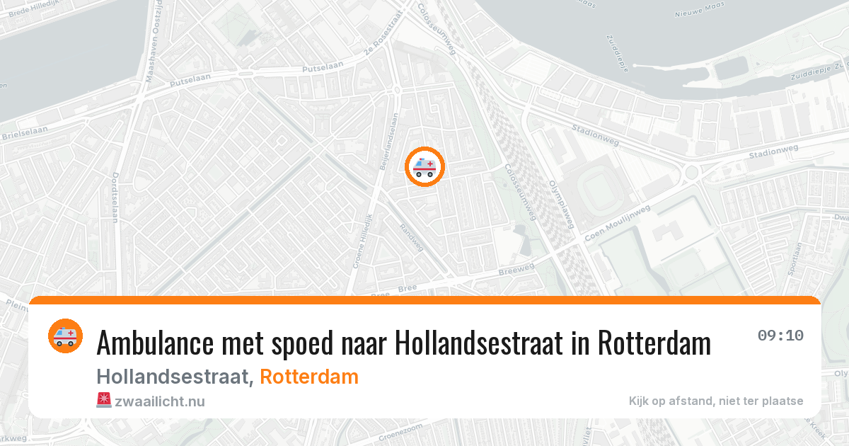 Ambulance met spoed naar Hollandsestraat in Rotterdam — 26 mei 2026