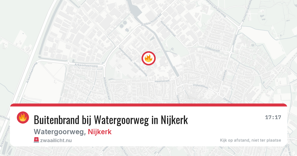 Buitenbrand bij Watergoorweg in Nijkerk — 8 mei 2026