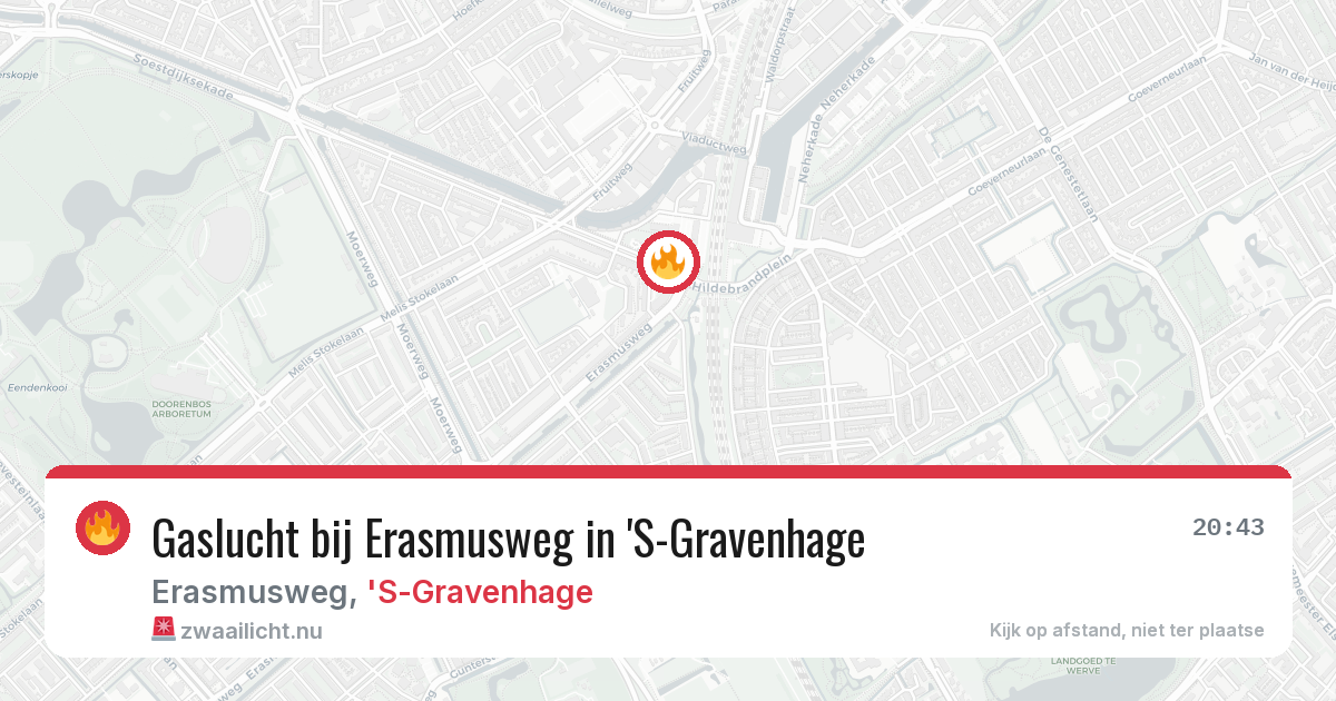 Gaslucht bij Erasmusweg in 'S-Gravenhage — 26 mrt 2026