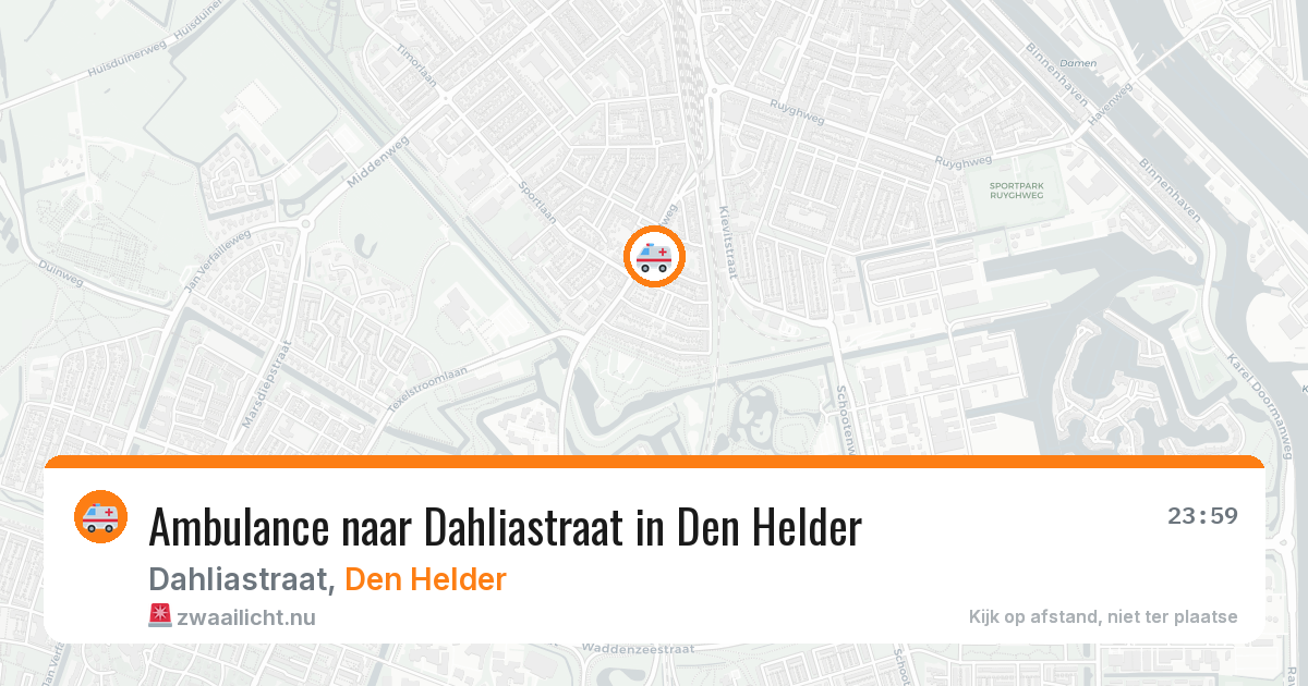 Ambulance naar Dahliastraat in Den Helder — 11 jul 2026