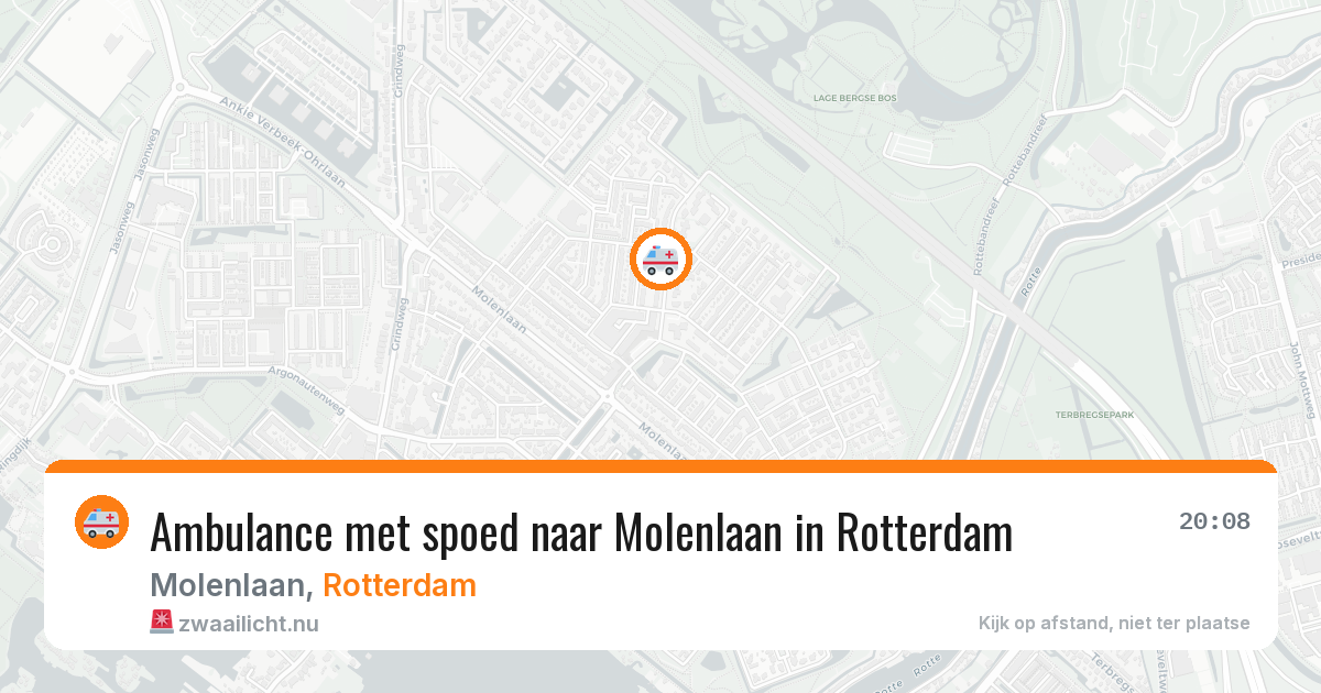 Ambulance met spoed naar Molenlaan in Rotterdam — 25 mrt 2026