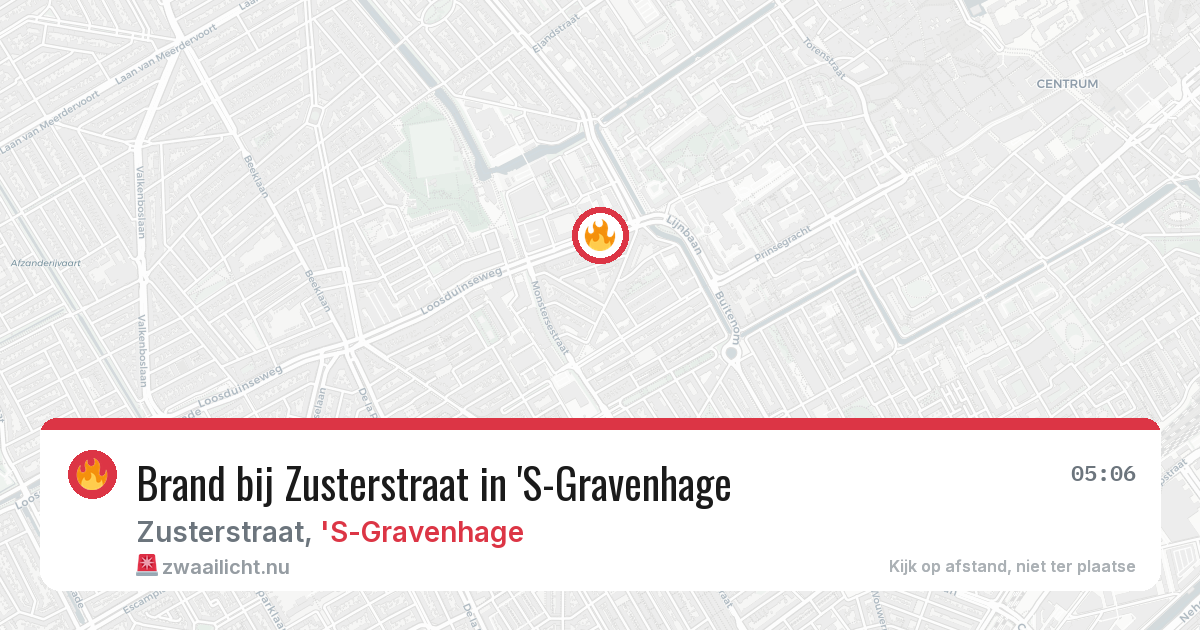 Brand bij Zusterstraat in 'S-Gravenhage — 19 mei 2026