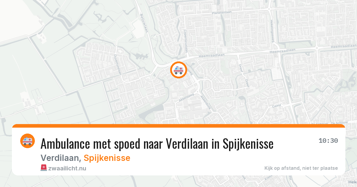 Ambulance met spoed naar Verdilaan in Spijkenisse — 23 mrt 2026