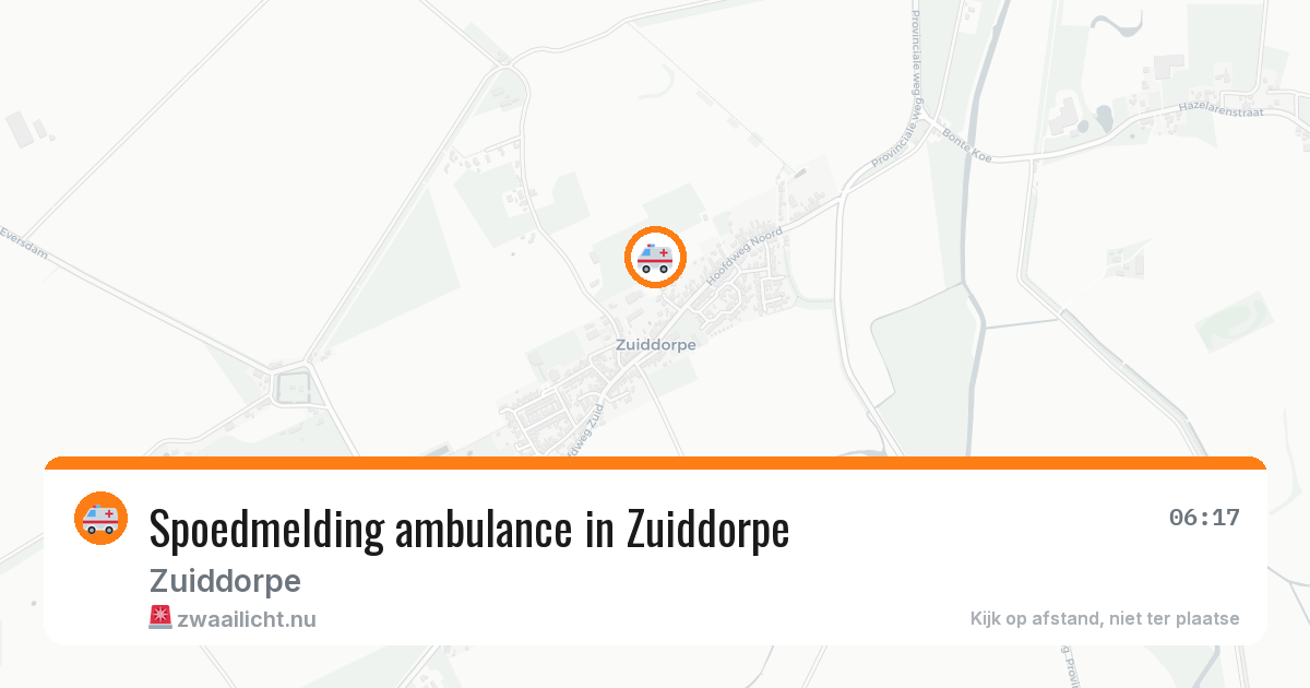 Spoedmelding ambulance in Zuiddorpe — 14 mei 2026