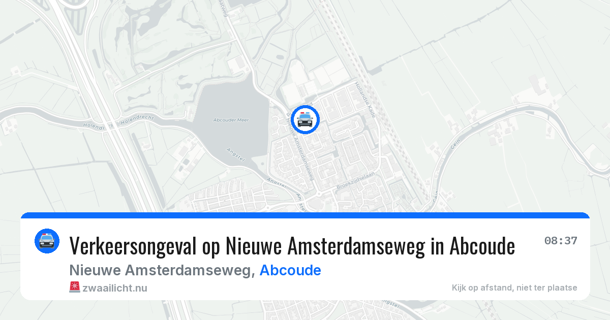 Verkeersongeval op Nieuwe Amsterdamseweg in Abcoude — 18 mrt 2026