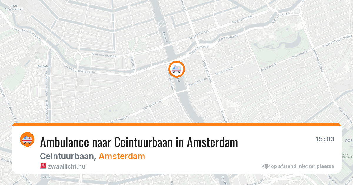 Ambulance naar Ceintuurbaan in Amsterdam — 14 mei 2026