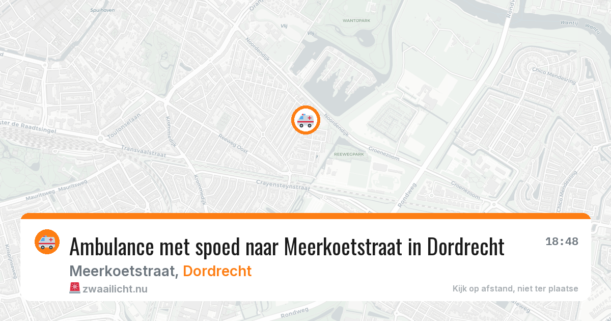 Ambulance met spoed naar Meerkoetstraat in Dordrecht — 16 jan 2026