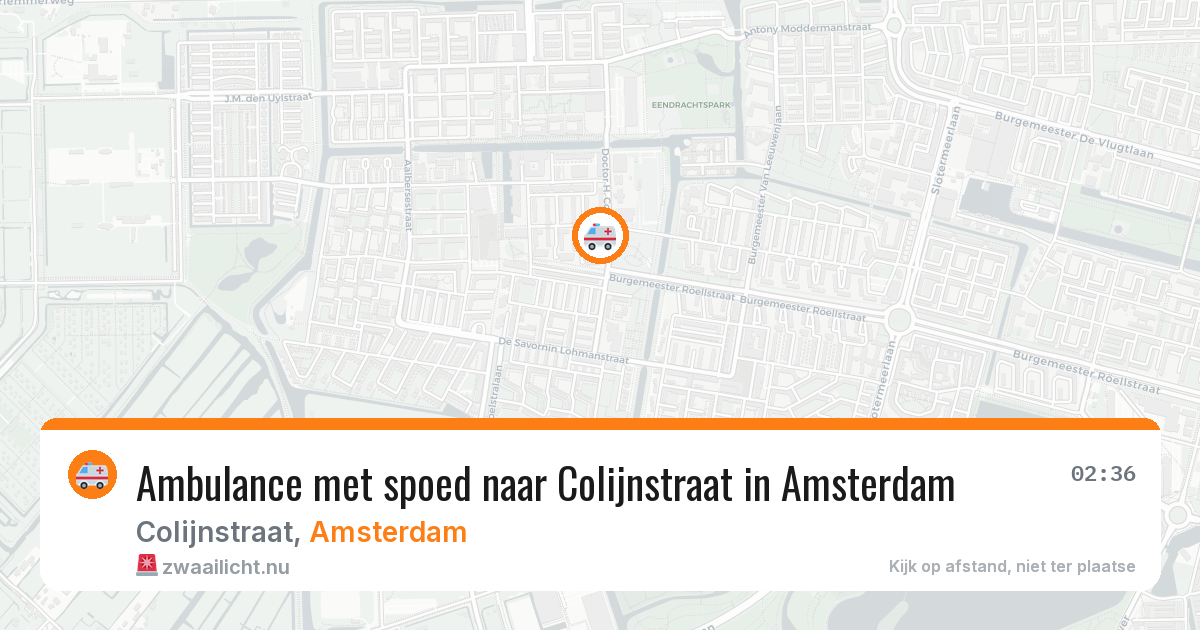 Ambulance met spoed naar Colijnstraat in Amsterdam — 15 jul 2026