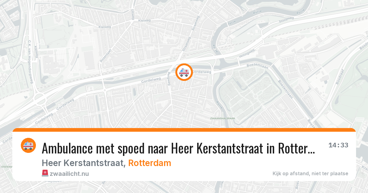 Ambulance met spoed naar Heer Kerstantstraat in Rotterdam — 20 jul 2026
