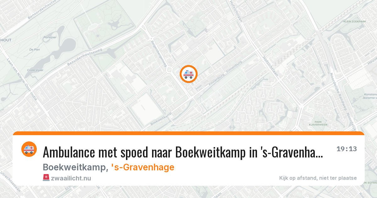 Ambulance met spoed naar Boekweitkamp in 's-Gravenhage — 30 mei 2026