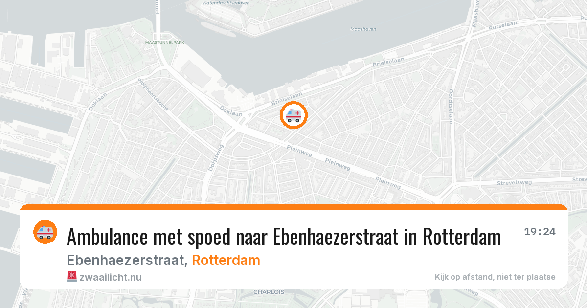 Ambulance met spoed naar Ebenhaezerstraat in Rotterdam — 24 mei 2026