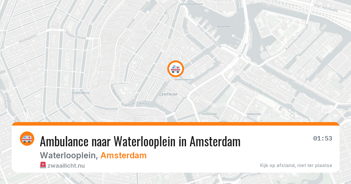 Ambulance naar Waterlooplein in Amsterdam — 29 mrt 2026