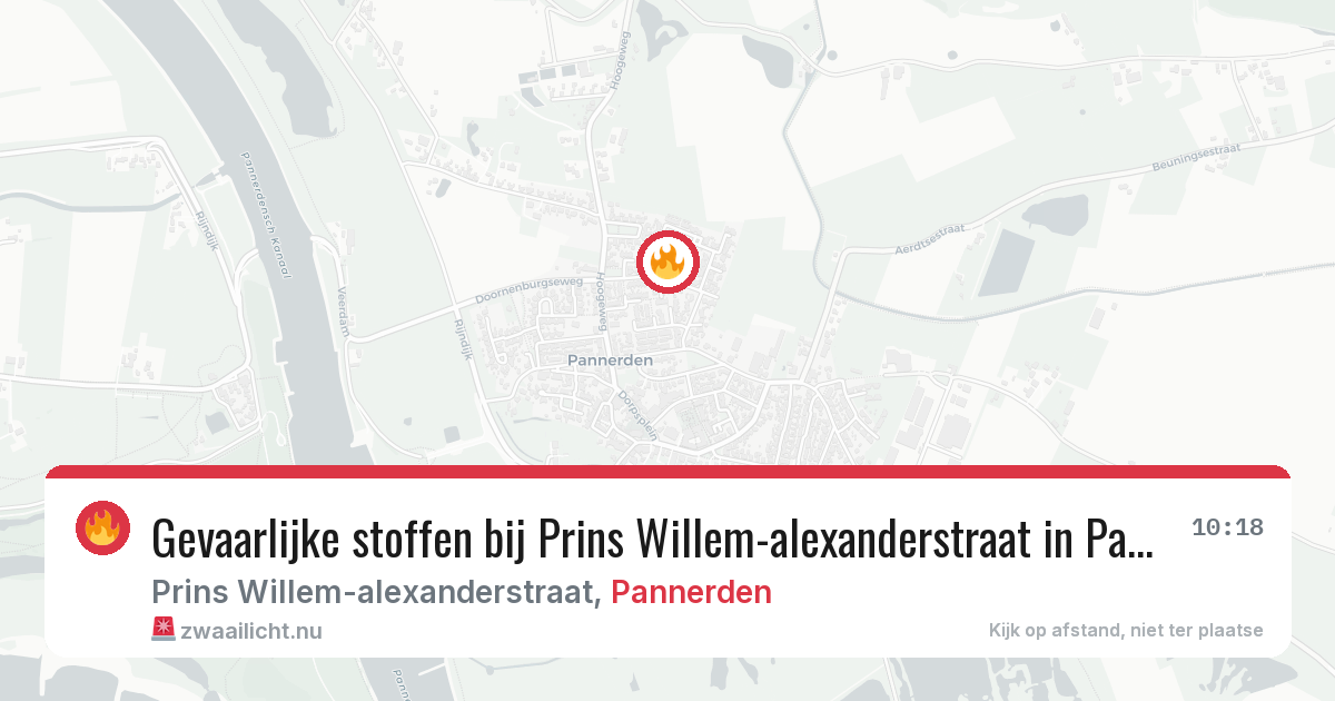 Gevaarlijke stoffen bij Prins Willem-alexanderstraat in Pannerden — 1 jun 2026