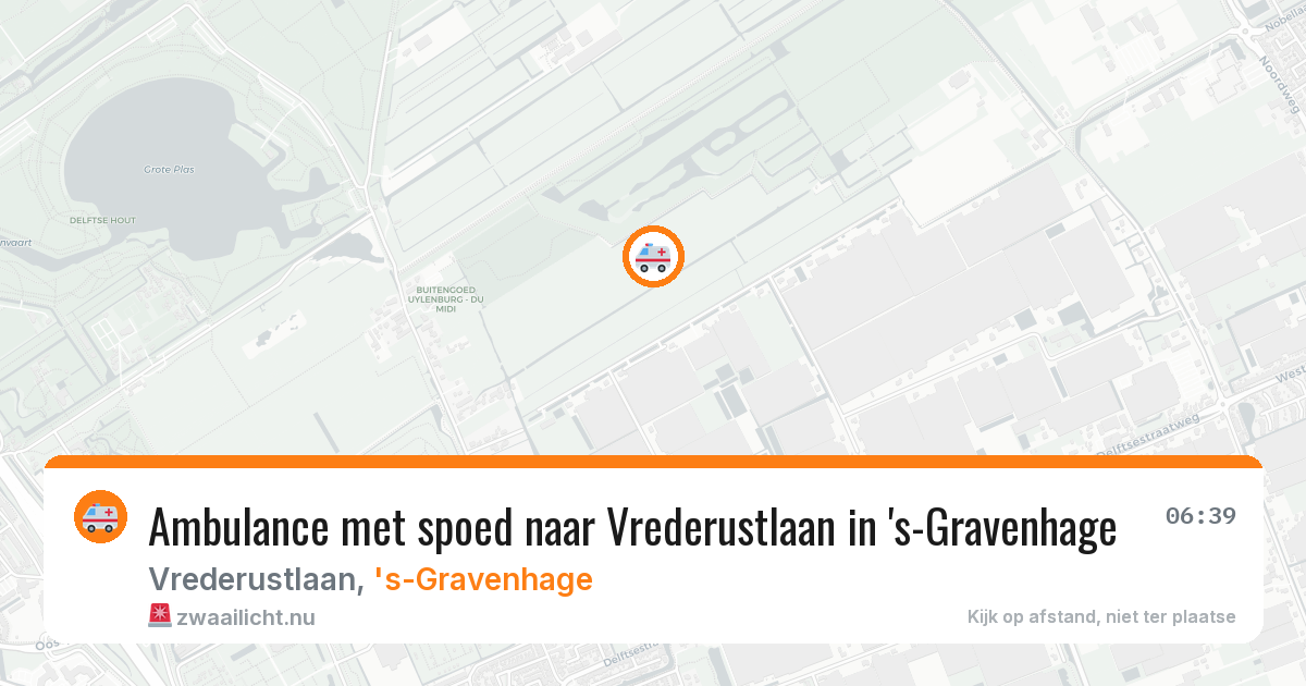 Ambulance met spoed naar Vrederustlaan in 's-Gravenhage — 19 mrt 2026