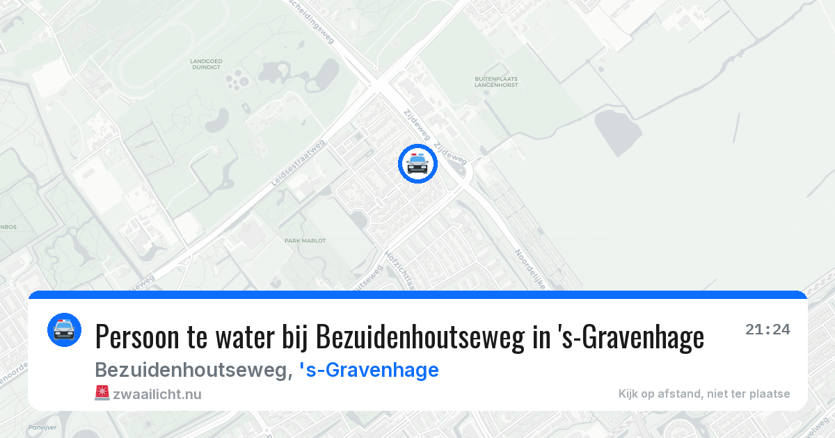 Persoon te water bij Bezuidenhoutseweg in 's-Gravenhage — 25 mei 2026