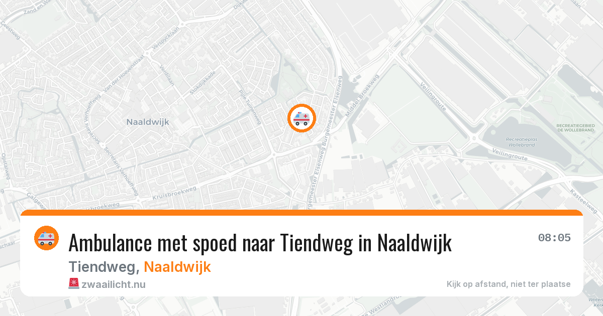 Ambulance met spoed naar Tiendweg in Naaldwijk — 27 jul 2026