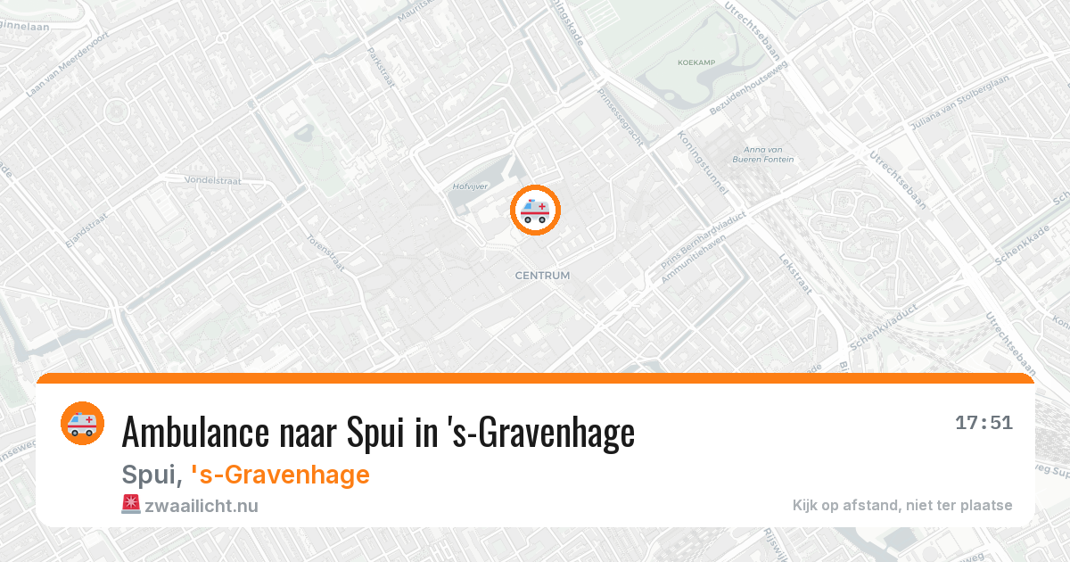 Ambulance naar Spui in 's-Gravenhage — 18 jul 2026