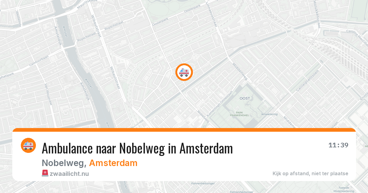Ambulance naar Nobelweg in Amsterdam — 21 mrt 2026