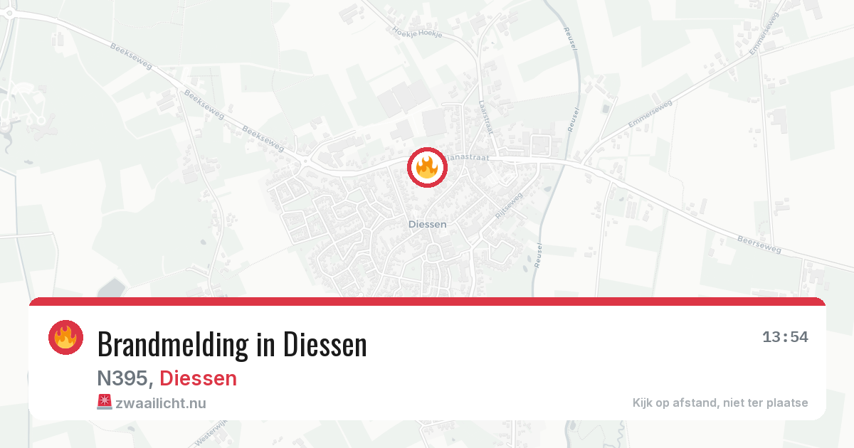 Brandmelding in Diessen — 28 mrt 2026