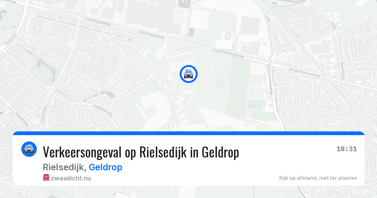 Verkeersongeval op Rielsedijk in Geldrop — 16 jul 2026