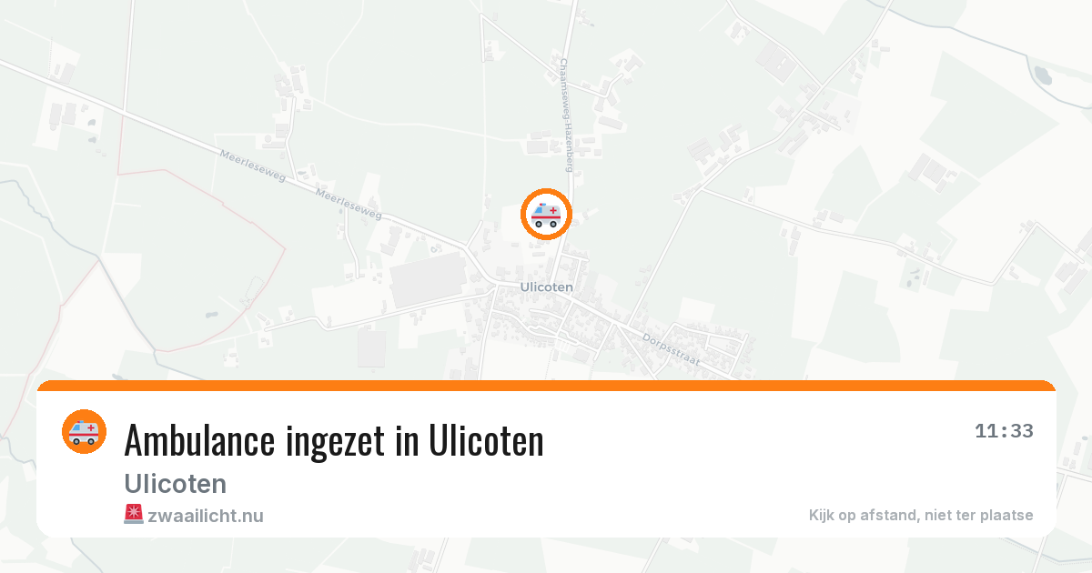 Ambulance ingezet in Ulicoten — 20 jul 2026