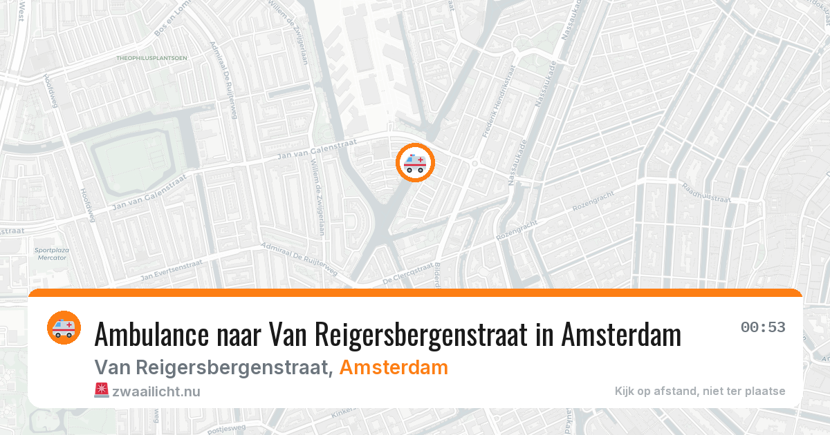 Ambulance naar Van Reigersbergenstraat in Amsterdam — 6 jun 2026