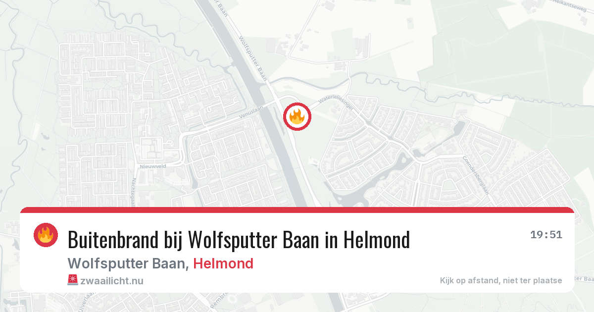 Buitenbrand bij Wolfsputter Baan in Helmond — 7 apr 2026