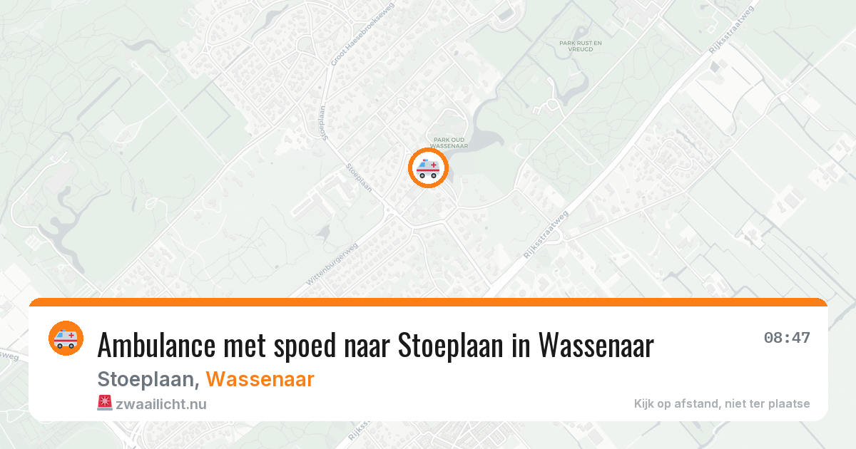 Ambulance met spoed naar Stoeplaan in Wassenaar — 25 jan 2026