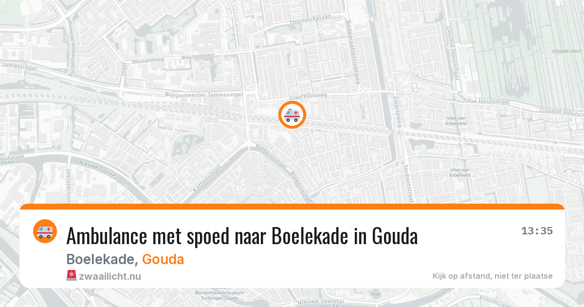 Ambulance met spoed naar Boelekade in Gouda — 7 mei 2026