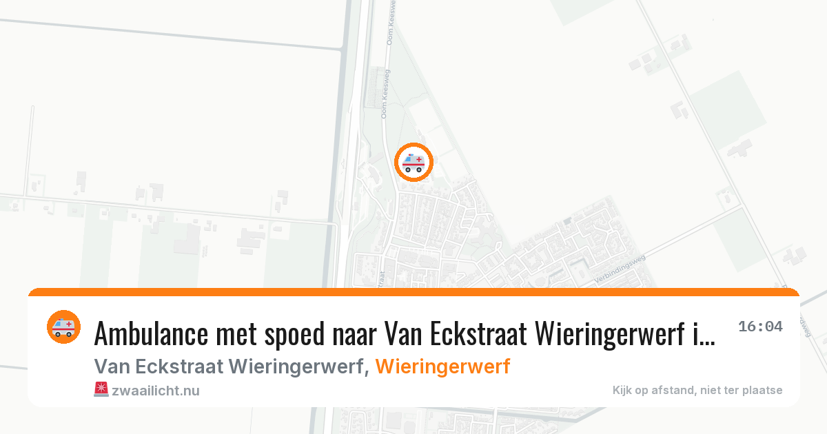 Ambulance met spoed naar Van Eckstraat Wieringerwerf in Wieringerwerf — 17 jul 2026