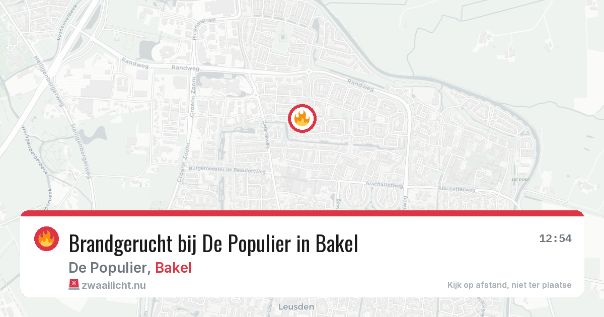 Brandgerucht bij De Populier in Bakel — 29 jan 2026