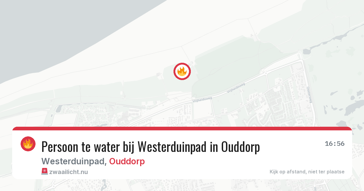 Persoon te water bij Westerduinpad in Ouddorp — 28 mei 2026