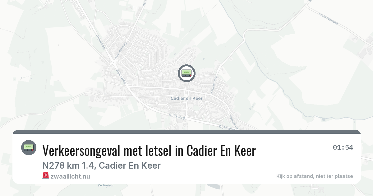 Verkeersongeval met letsel in Cadier En Keer — 3 jul 2026
