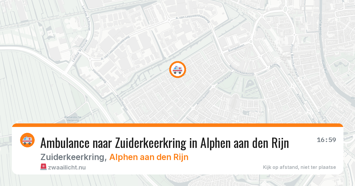 Ambulance naar Zuiderkeerkring in Alphen aan den Rijn — 22 mei 2026