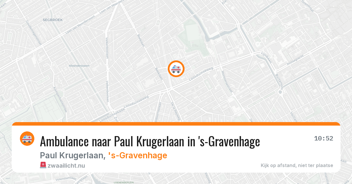 Ambulance naar Paul Krugerlaan in 's-Gravenhage — 12 mei 2026
