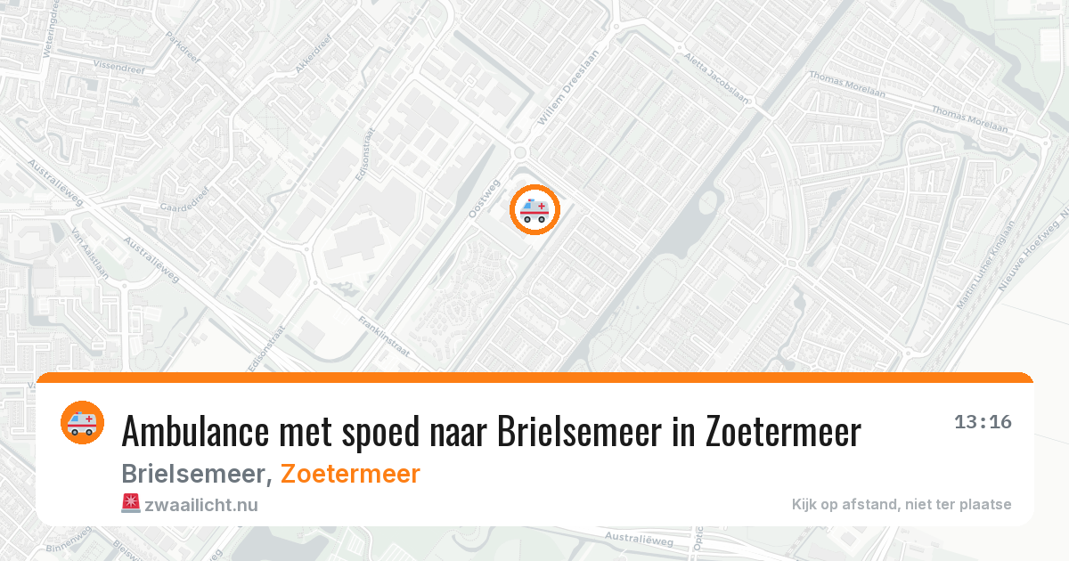 Ambulance met spoed naar Brielsemeer in Zoetermeer — 11 apr 2026