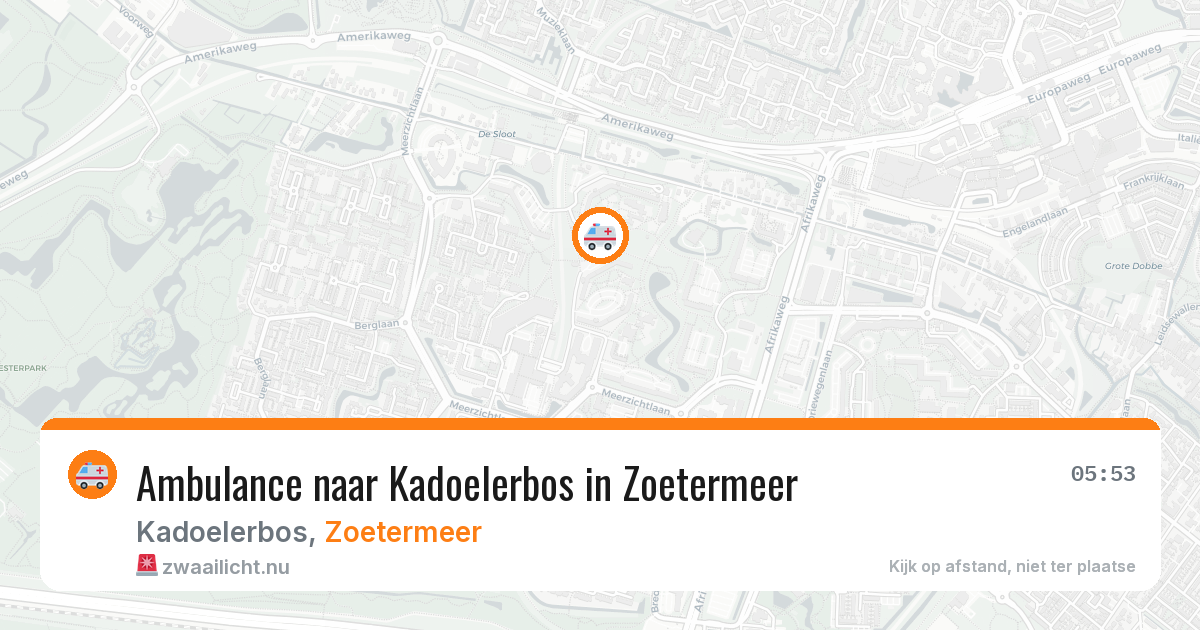 Ambulance naar Kadoelerbos in Zoetermeer — 26 jul 2026