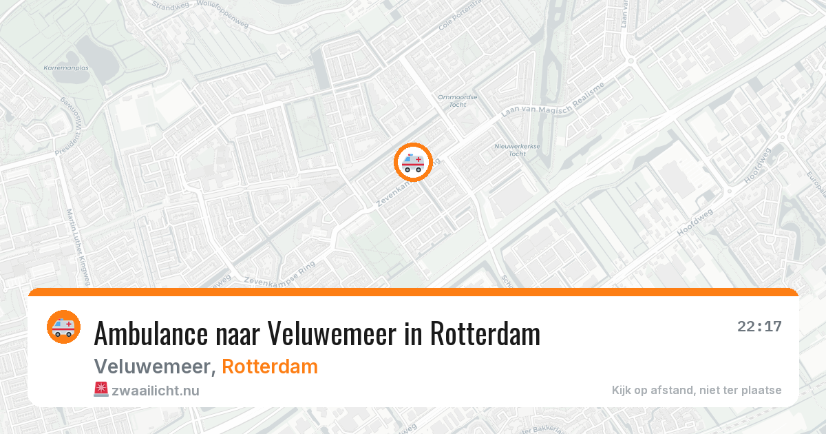 Ambulance naar Veluwemeer in Rotterdam — 11 jul 2026