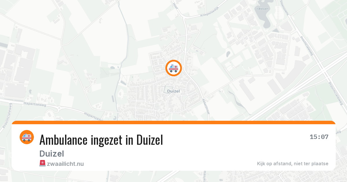 Ambulance ingezet in Duizel — 20 jun 2026