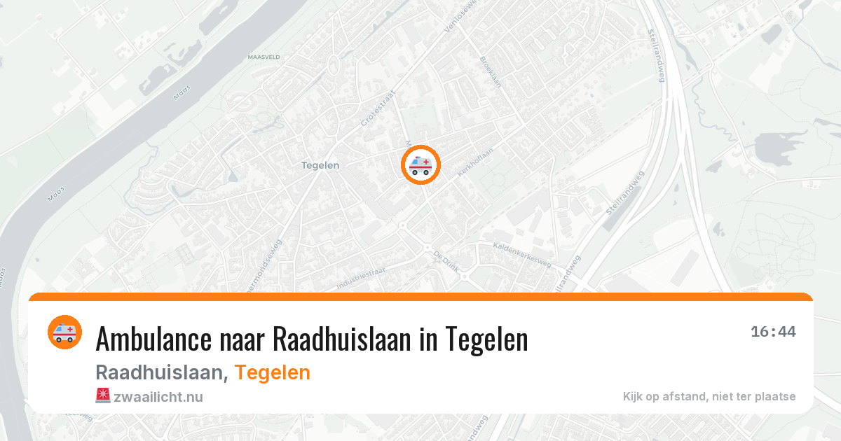 Ambulance naar Raadhuislaan in Tegelen — 11 jul 2026