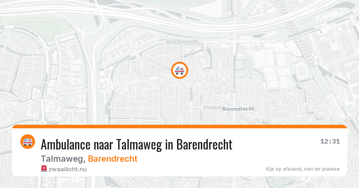 Ambulance naar Talmaweg in Barendrecht — 6 jun 2026
