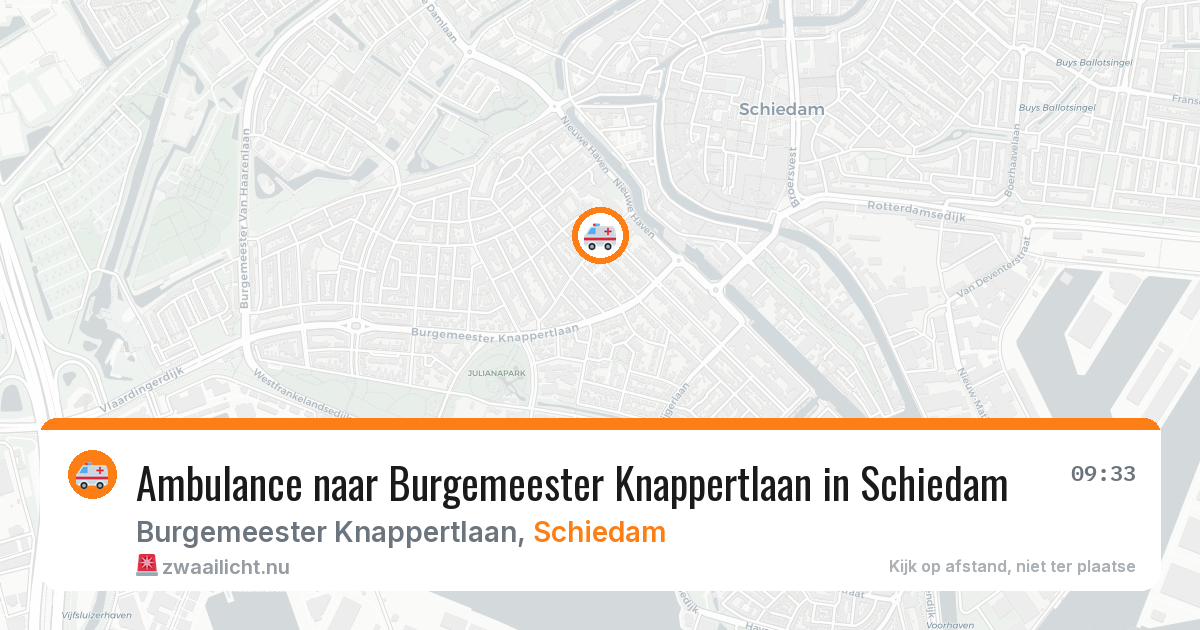 Ambulance naar Burgemeester Knappertlaan in Schiedam — 3 mei 2026