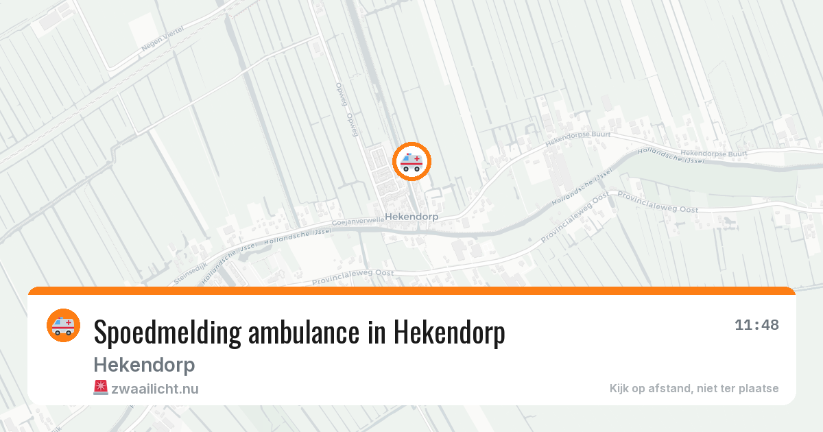 Spoedmelding ambulance in Hekendorp — 16 mrt 2026