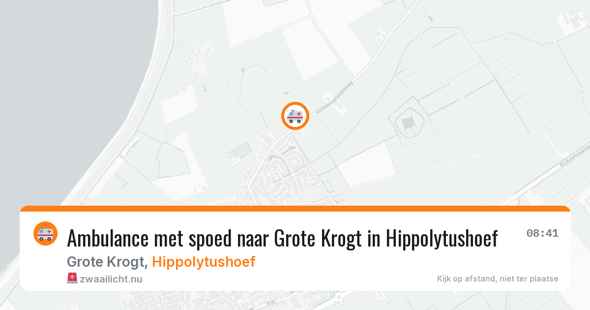 Ambulance met spoed naar Grote Krogt in Hippolytushoef — 17 mei 2026