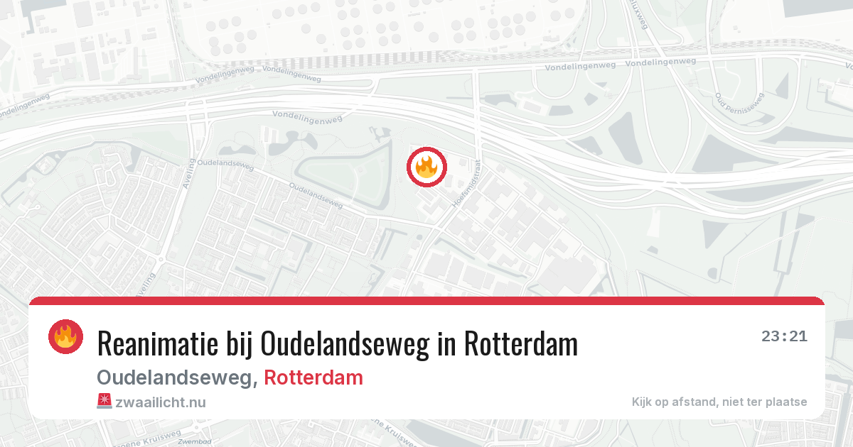 Reanimatie bij Oudelandseweg in Rotterdam — 8 apr 2026