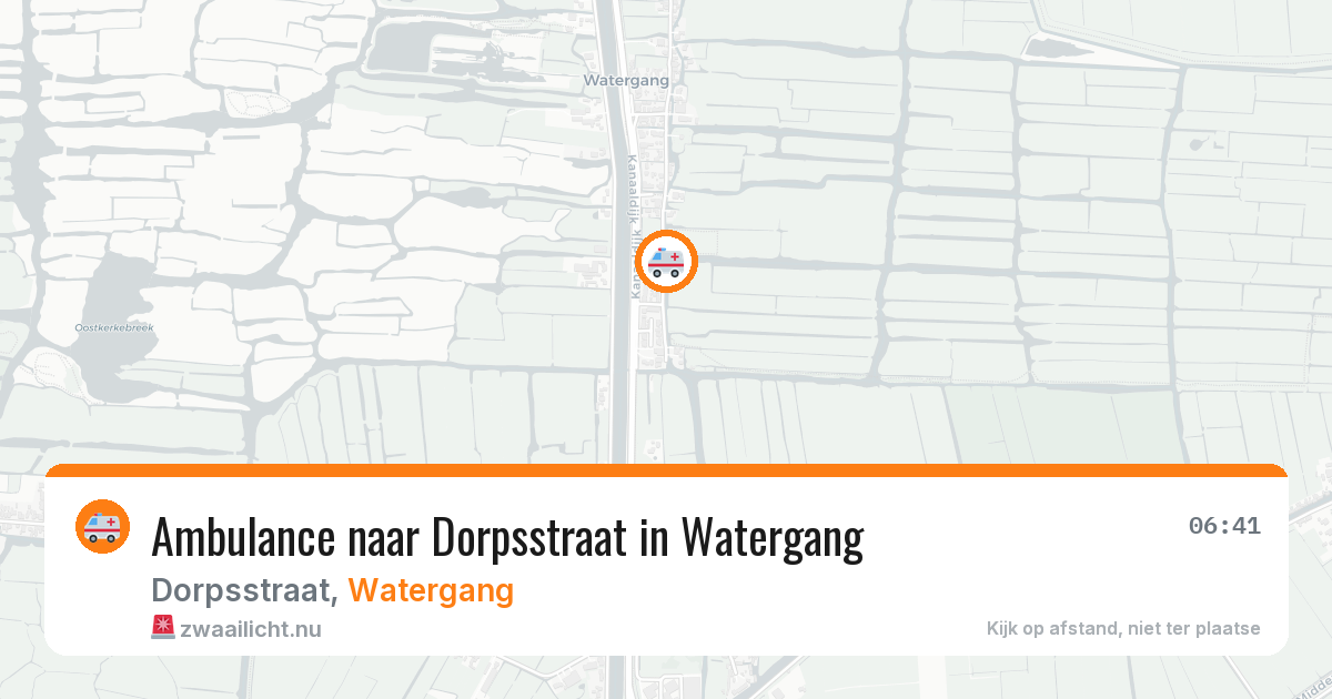 Ambulance naar Dorpsstraat in Watergang — 9 mrt 2026