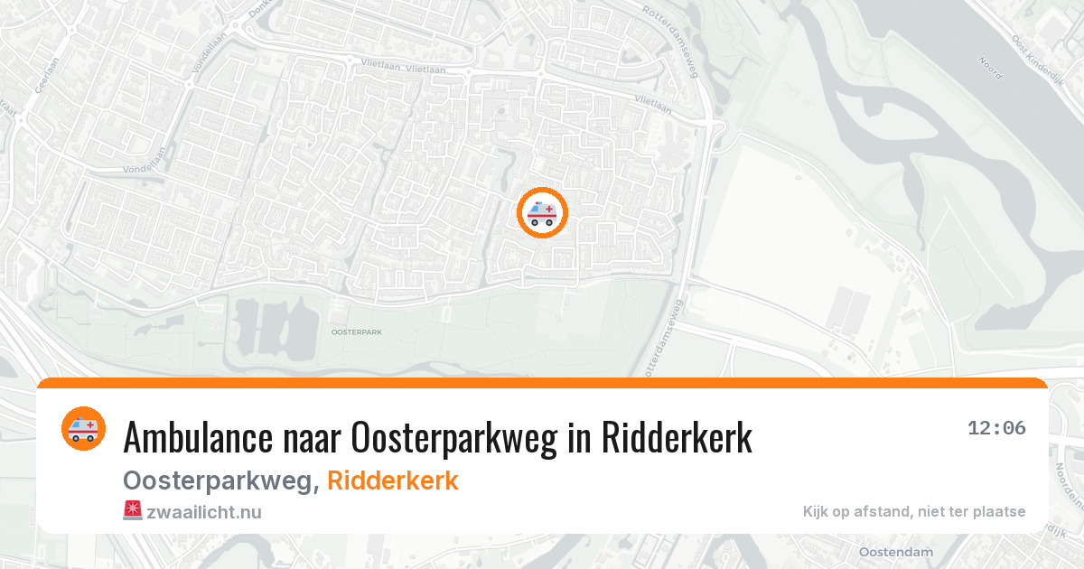 Ambulance naar Oosterparkweg in Ridderkerk — 18 jul 2026