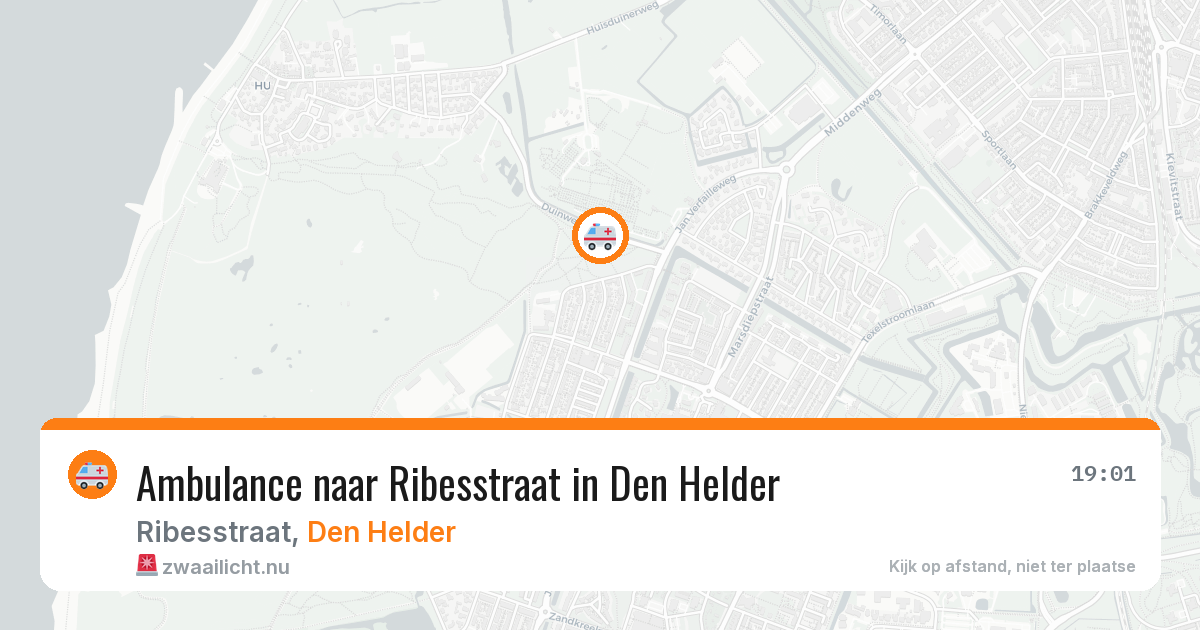 Ambulance naar Ribesstraat in Den Helder — 21 mei 2026